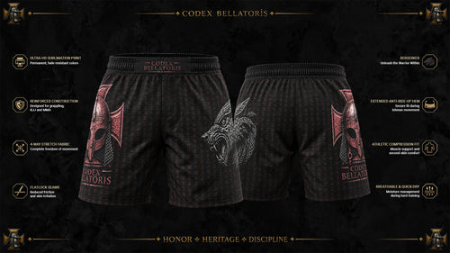 Berserker Performance Shorts — Codex Bellatoris product visualisation