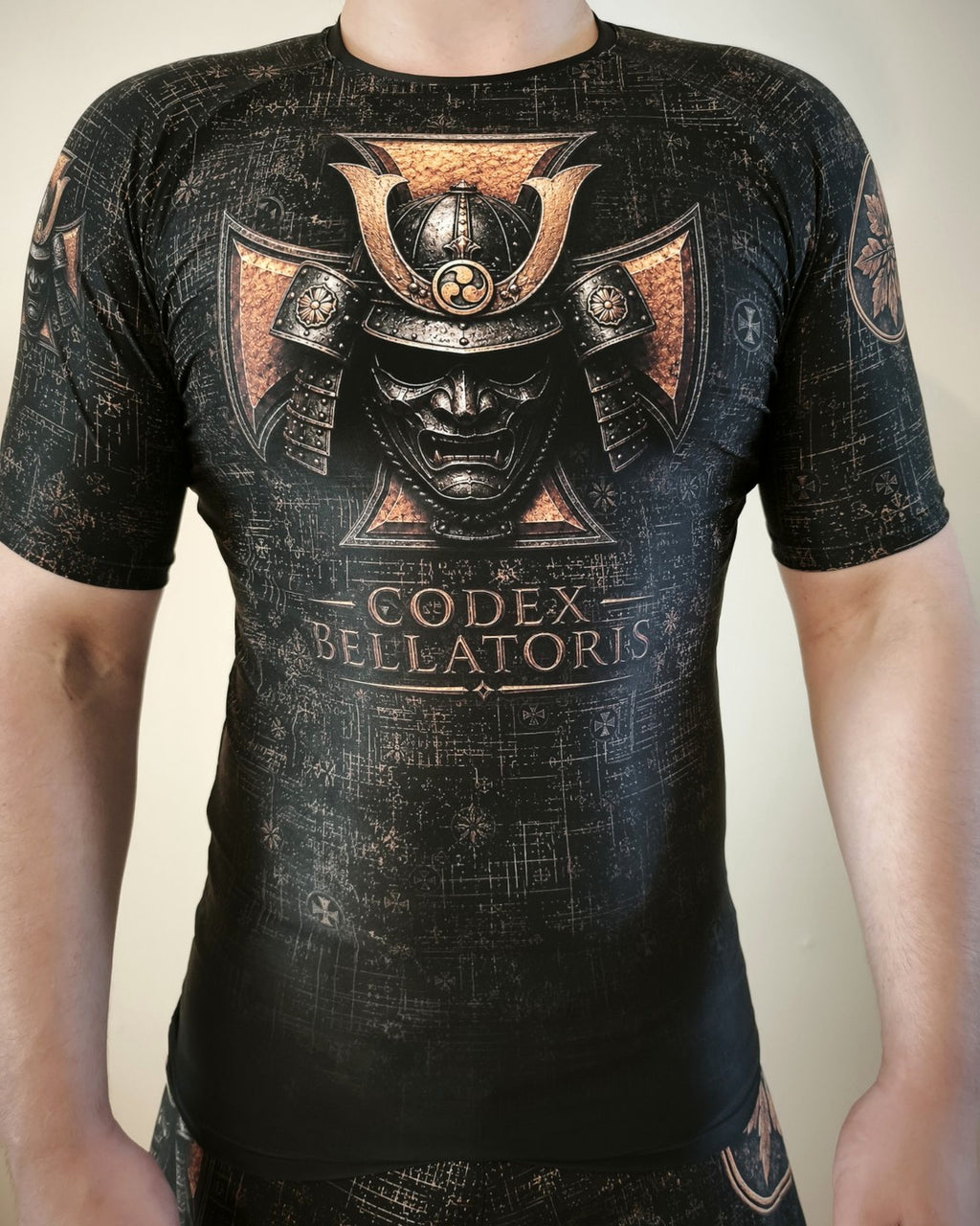 Bushi Short Sleeve Rashguard — front view — Codex Bellatoris