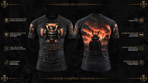 Bushi Short Sleeve Rashguard — Codex Bellatoris product visualisation