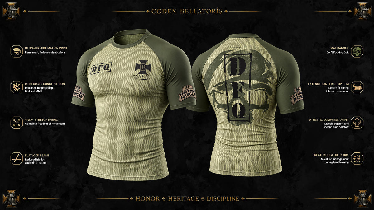 Mat Ranger Short Sleeve Rashguard — Codex Bellatoris product visualisation