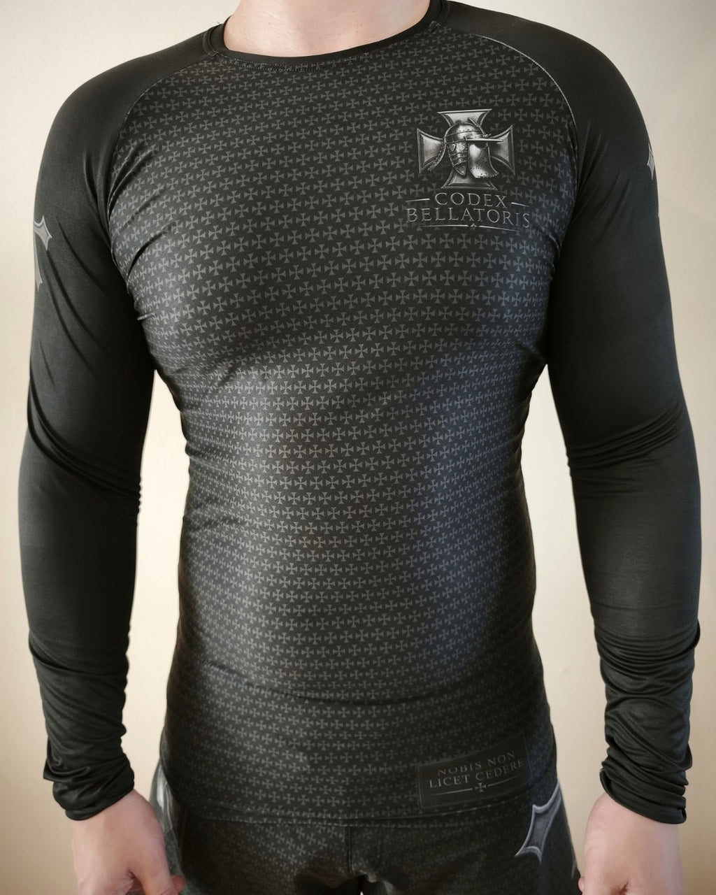 Shadow Long Sleeve Rashguard — alternative front view — Codex Bellatoris