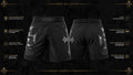 Shadow Performance Shorts — Codex Bellatoris product visualisation